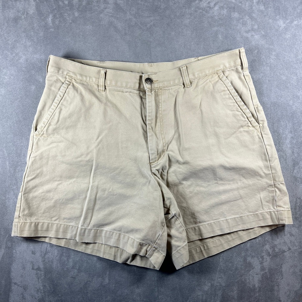 Vintage 90s Patagonia Mens 38 Stand Up Tan 100% Organic Cotton Canvas Shorts
